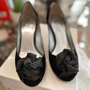 Ron White Black Suede/Speckle Shoes